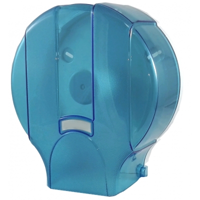 Dozownik papieru toaletowego w transparentnej obudowie BLUE